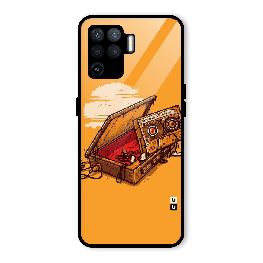 Casette Box Glass Back Case for Oppo F19 Pro
