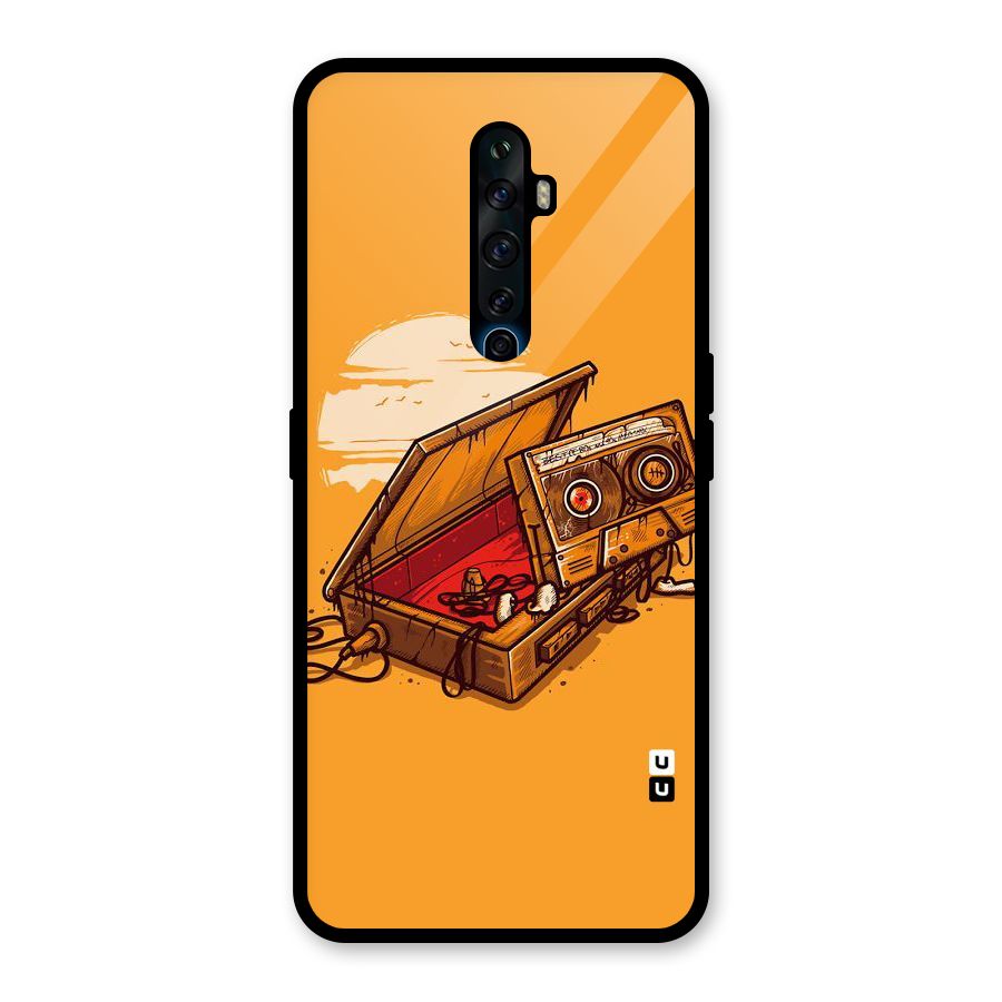 Casette Box Glass Back Case for Oppo Reno2 F
