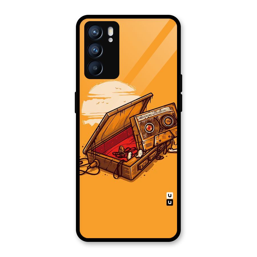 Casette Box Glass Back Case for Oppo Reno6 5G