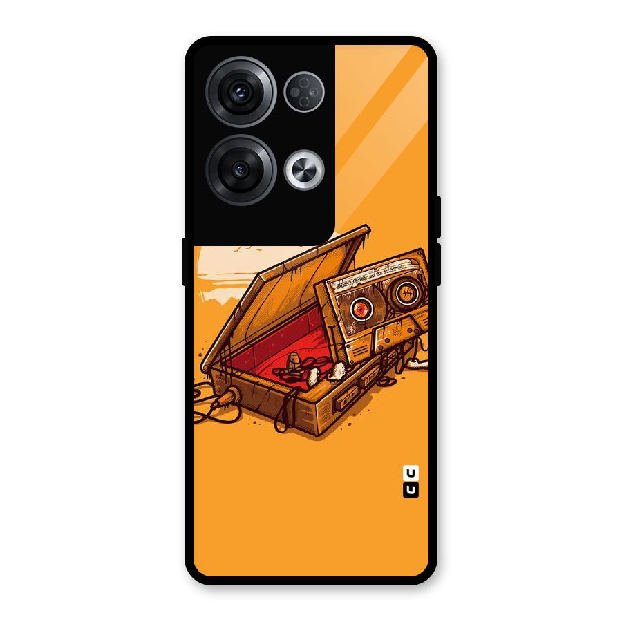 Casette Box Glass Back Case for Oppo Reno8 Pro 5G