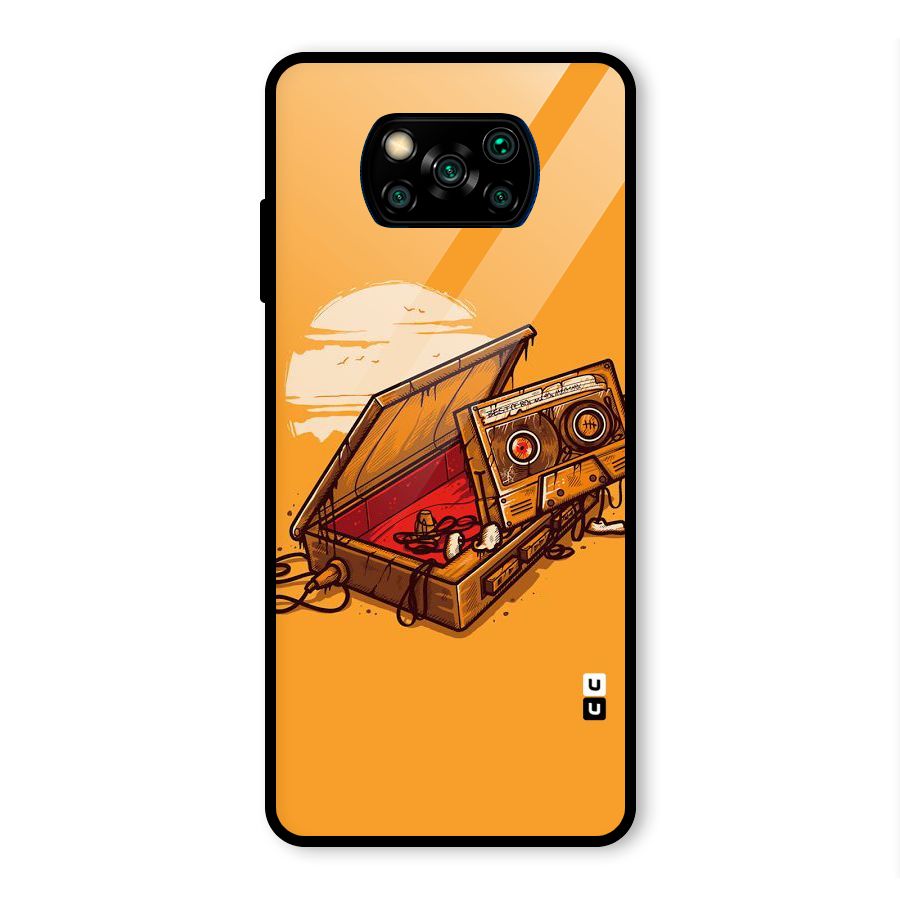 Casette Box Glass Back Case for Poco X3 Pro