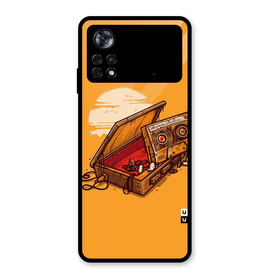 Casette Box Glass Back Case for Poco X4 Pro 5G