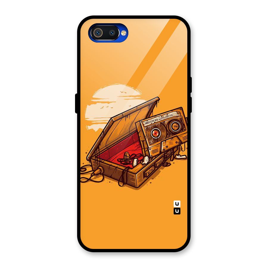 Casette Box Glass Back Case for Realme C2