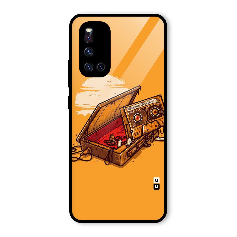 Casette Box Glass Back Case for Vivo V19