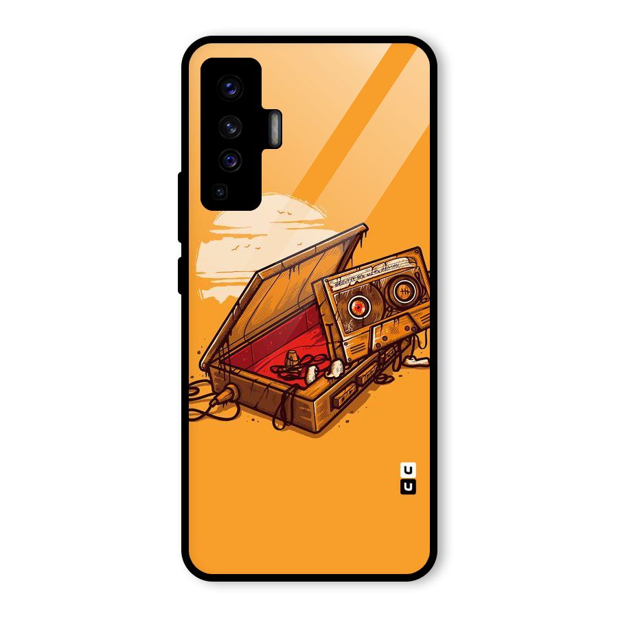 Casette Box Glass Back Case for Vivo X50
