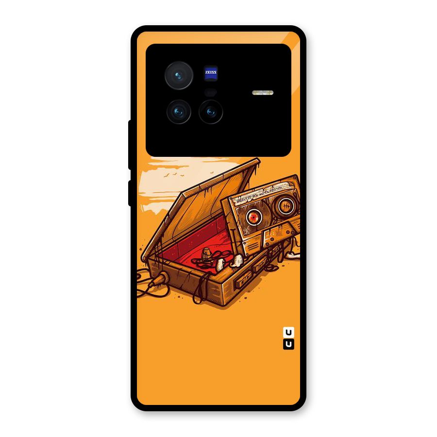 Casette Box Glass Back Case for Vivo X80