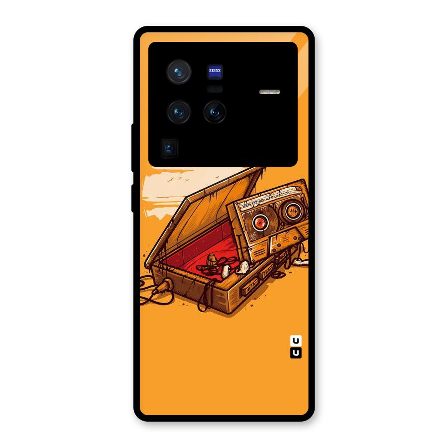 Casette Box Glass Back Case for Vivo X80 Pro