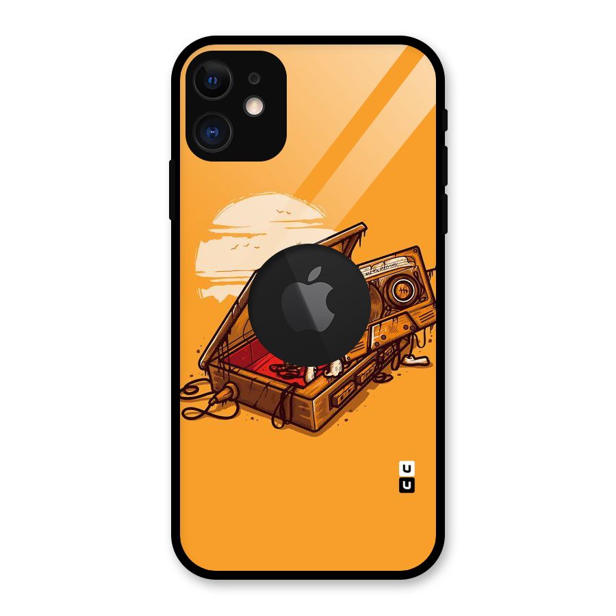 Casette Box Glass Back Case for iPhone 11 Logo Cut