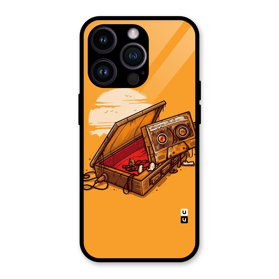 Casette Box Glass Back Case for iPhone 14 Pro