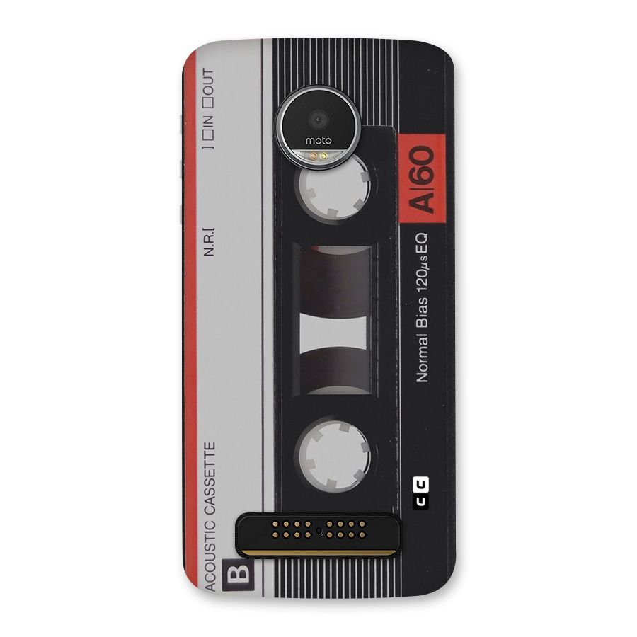 Casette Design Back Case for Moto Z Play