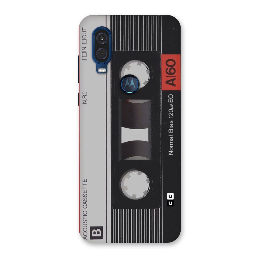 Casette Design Back Case for Motorola One Vision