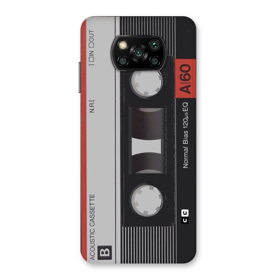 Casette Design Back Case for Poco X3