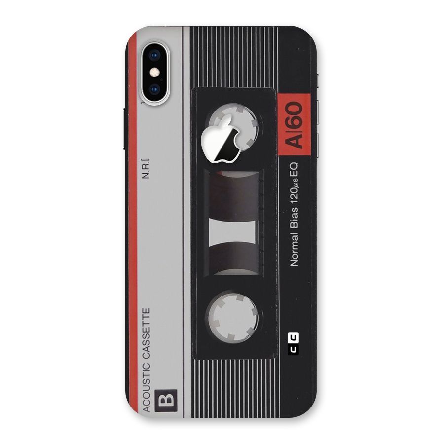 Casette Design Back Case for iPhone XS Max Apple Cut