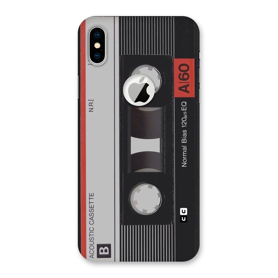 Casette Design Back Case for iPhone X Logo Cut