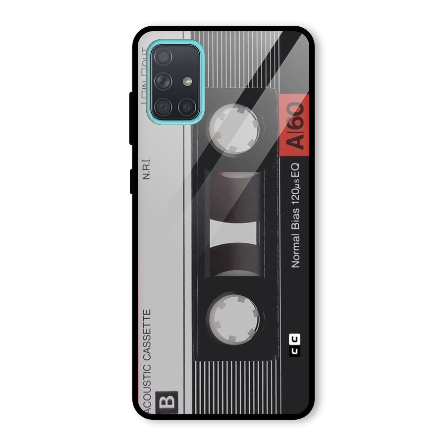 Casette Design Glass Back Case for Galaxy A71