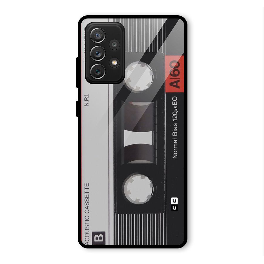 Casette Design Glass Back Case for Galaxy A72
