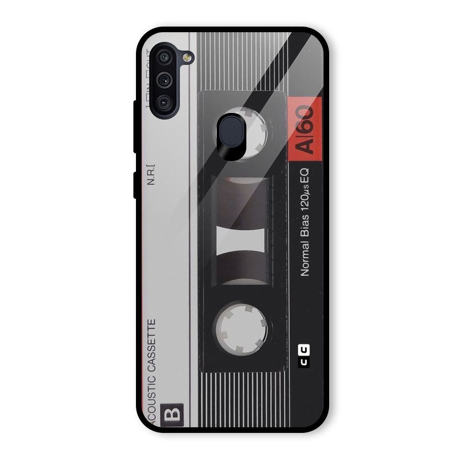 Casette Design Glass Back Case for Galaxy M11