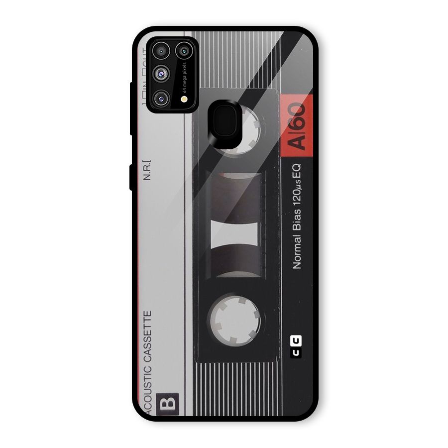 Casette Design Glass Back Case for Galaxy M31