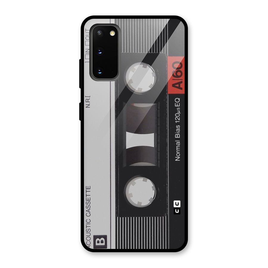 Casette Design Glass Back Case for Galaxy S20