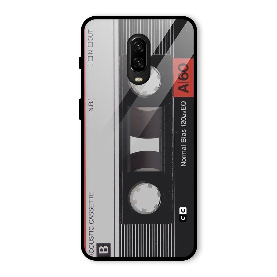 Casette Design Glass Back Case for OnePlus 6T