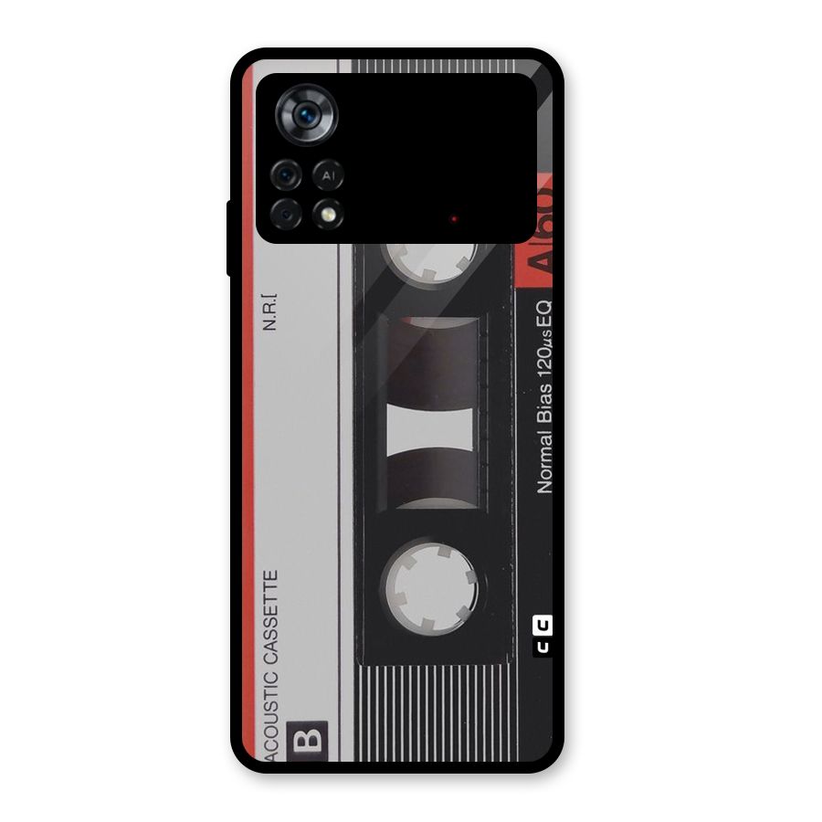 Casette Design Glass Back Case for Poco X4 Pro 5G