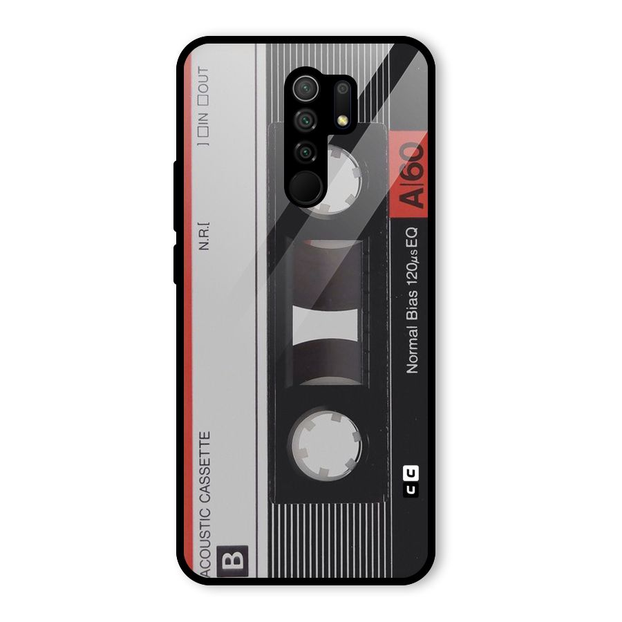 Casette Design Glass Back Case for Redmi 9 Prime