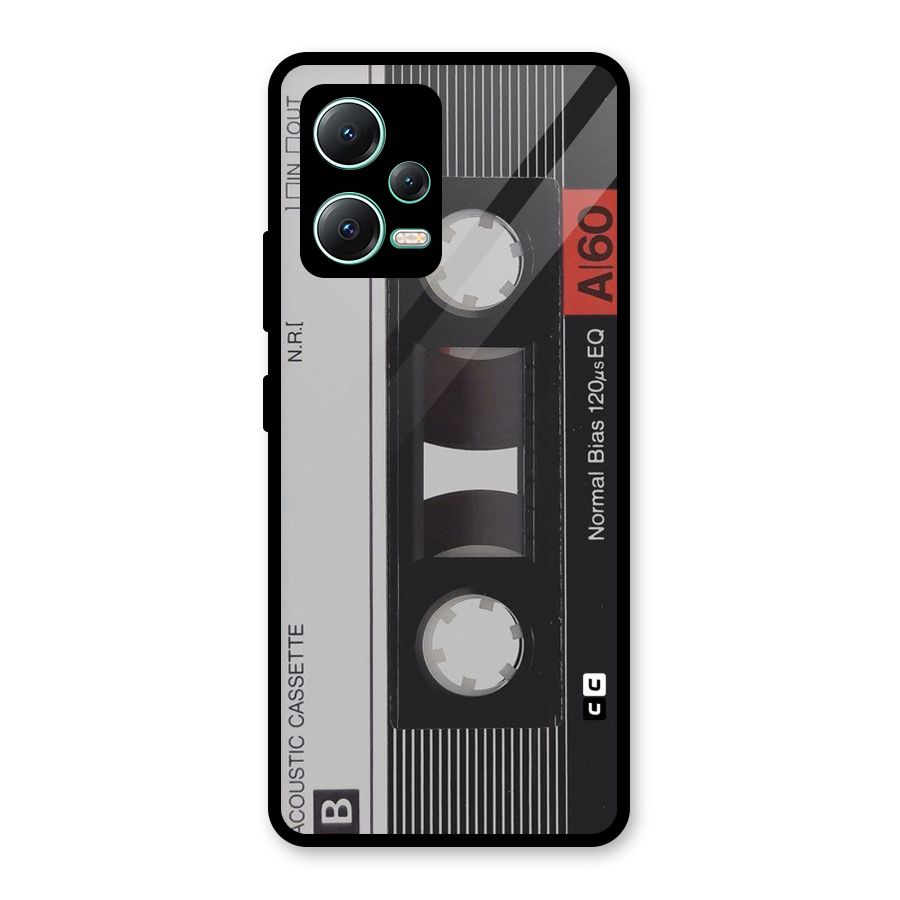 Casette Design Glass Back Case for Redmi Note 12 5G