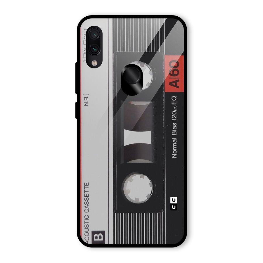 Casette Design Glass Back Case for Redmi Note 7S