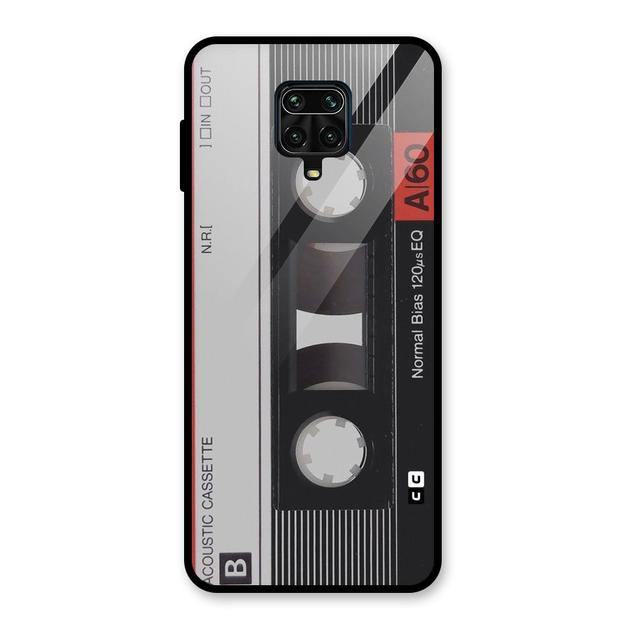 Casette Design Glass Back Case for Redmi Note 9 Pro
