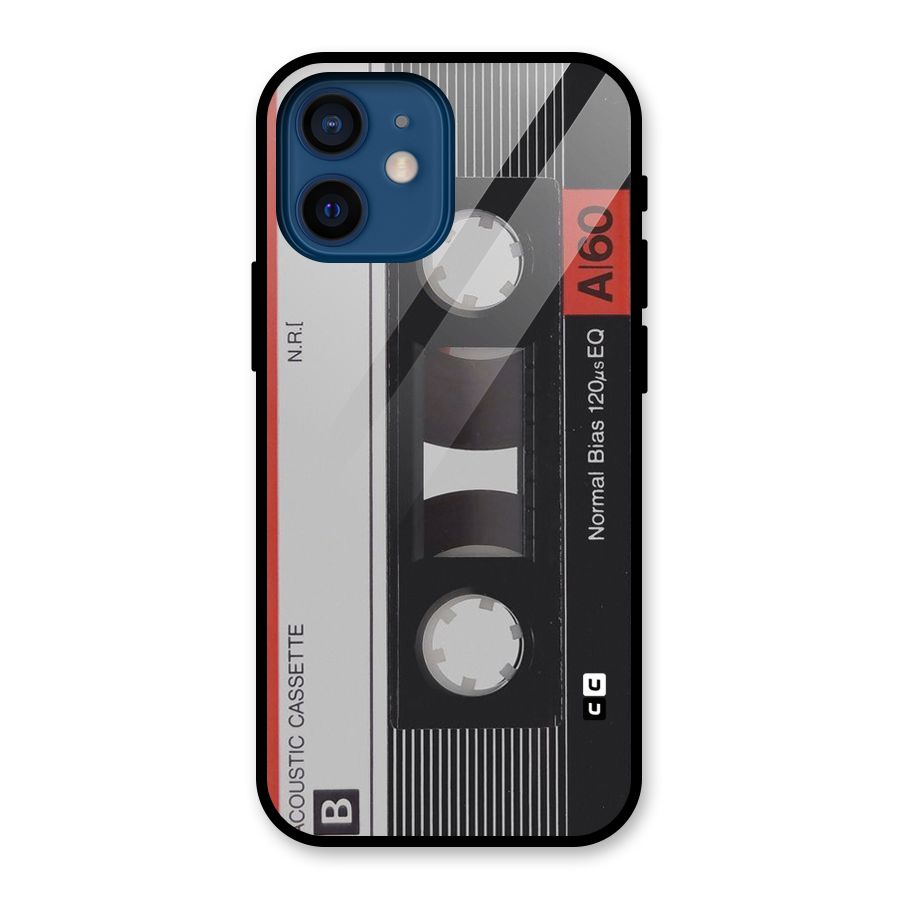 Casette Design Glass Back Case for iPhone 12 Mini