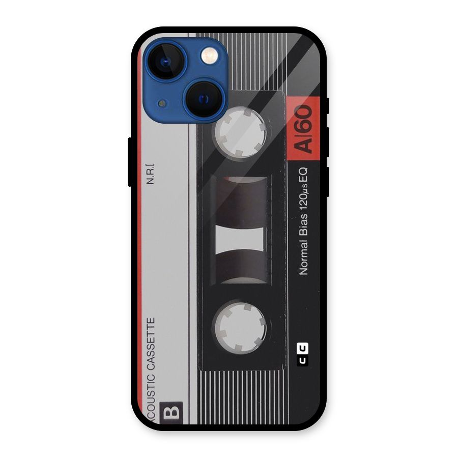 Casette Design Glass Back Case for iPhone 13 Mini