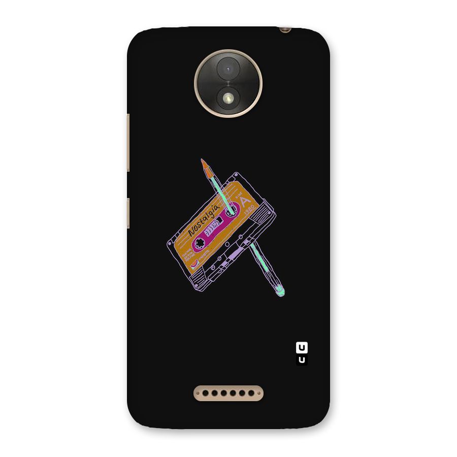 Casette Nostalgia Back Case for Moto C Plus