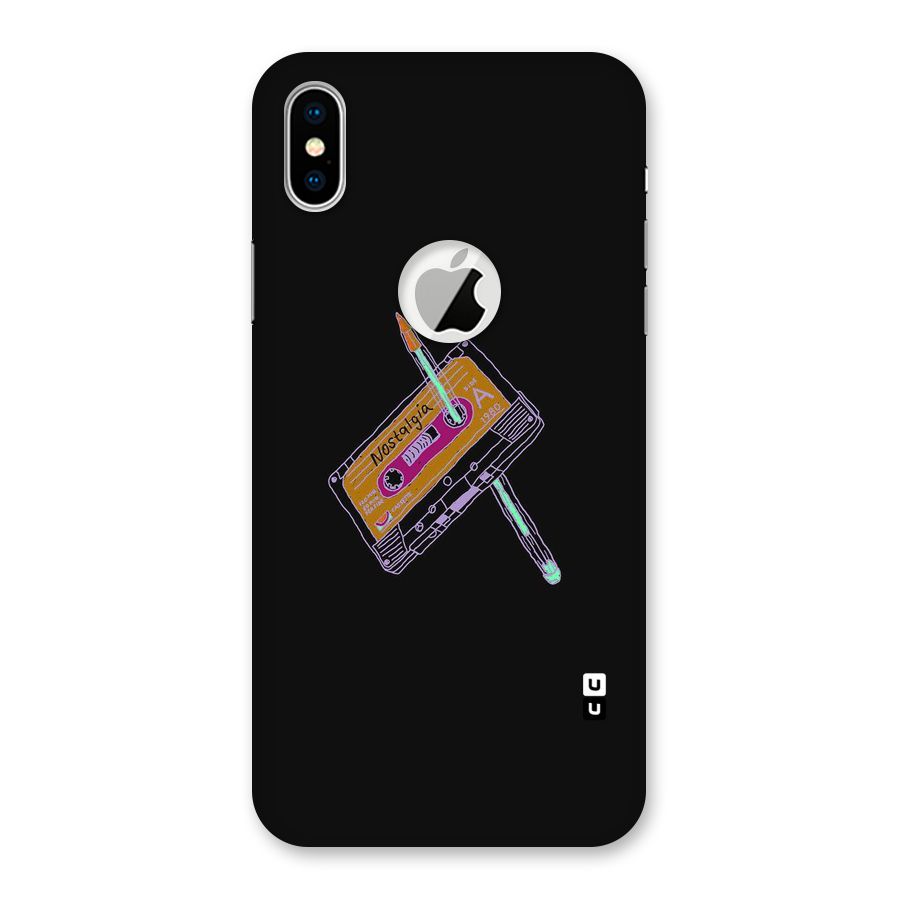Casette Nostalgia Back Case for iPhone X Logo Cut