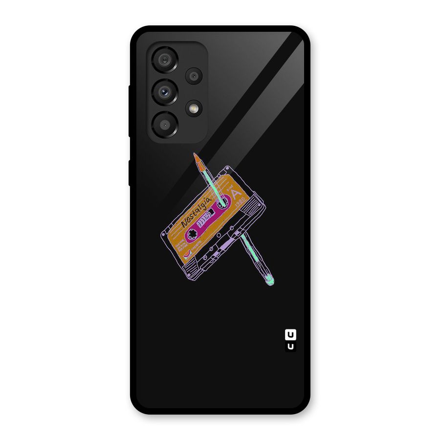 Casette Nostalgia Glass Back Case for Galaxy A33 5G