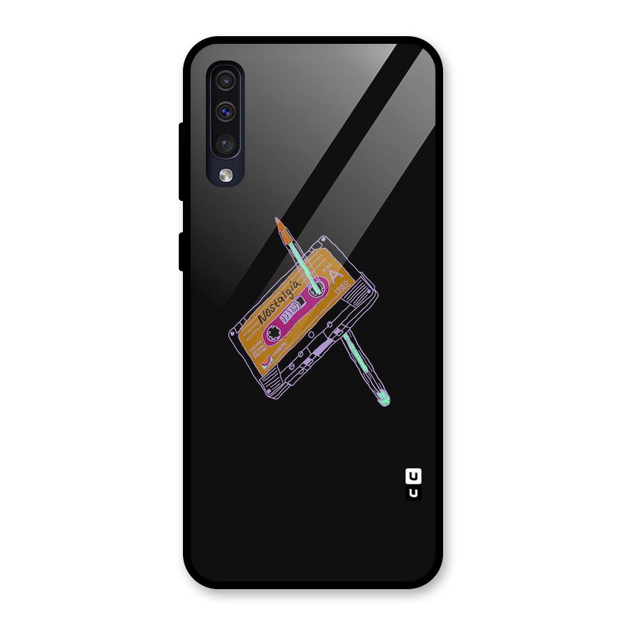Casette Nostalgia Glass Back Case for Galaxy A50