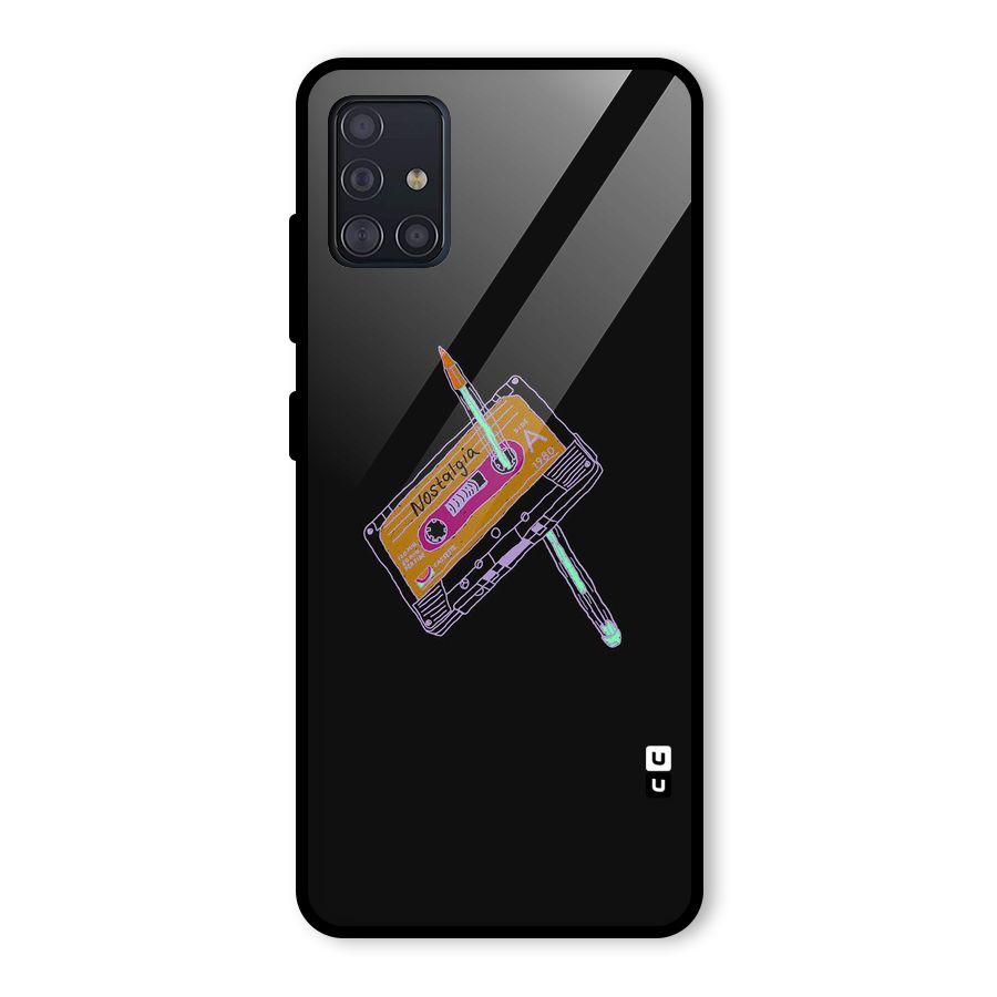 Casette Nostalgia Glass Back Case for Galaxy A51