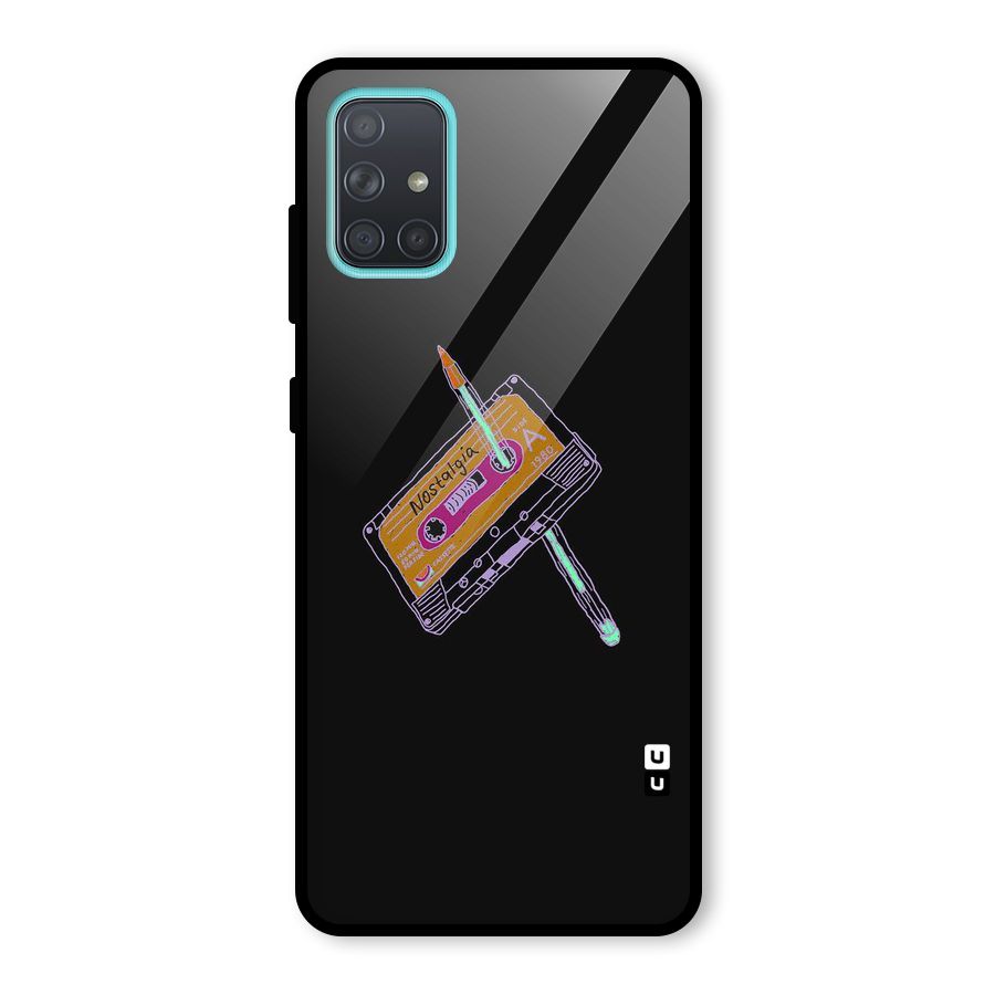 Casette Nostalgia Glass Back Case for Galaxy A71
