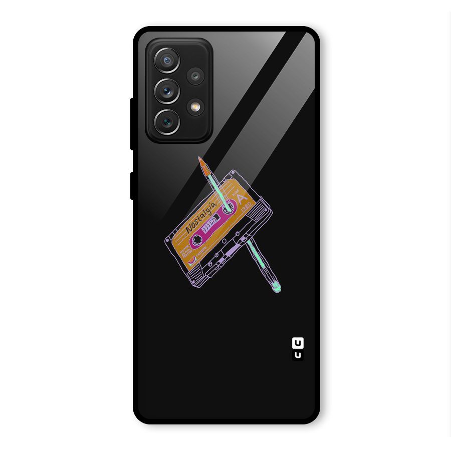 Casette Nostalgia Glass Back Case for Galaxy A72