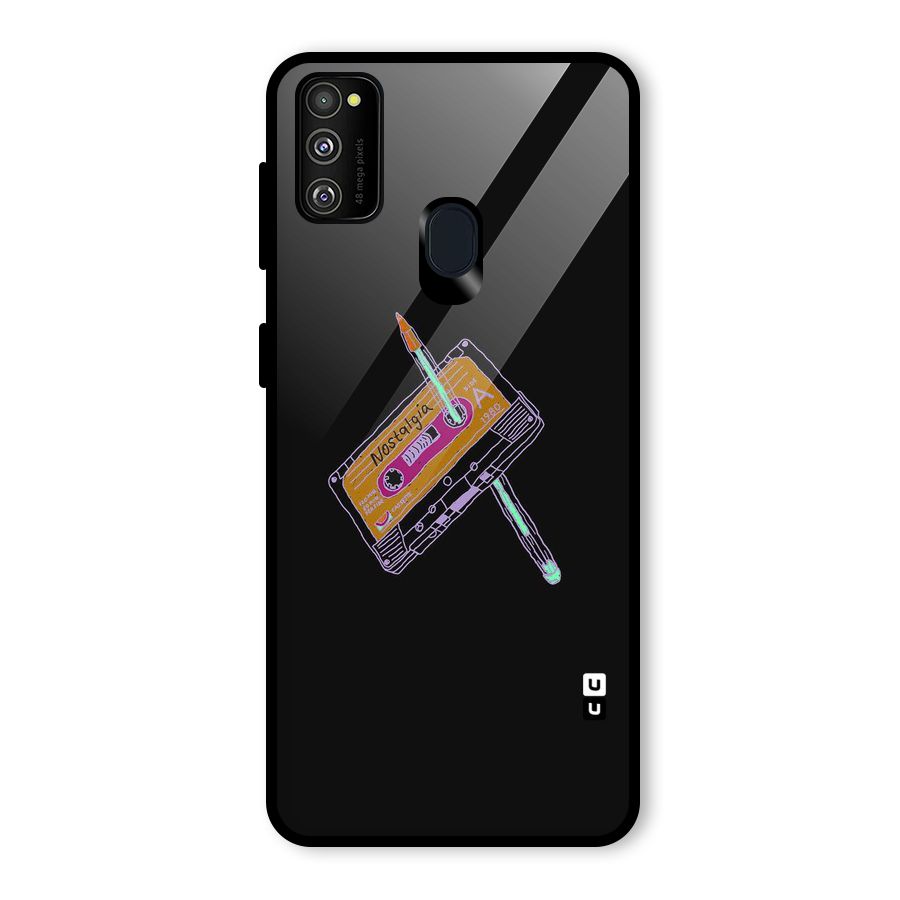 Casette Nostalgia Glass Back Case for Galaxy M30s