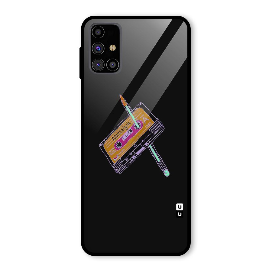 Casette Nostalgia Glass Back Case for Galaxy M31s