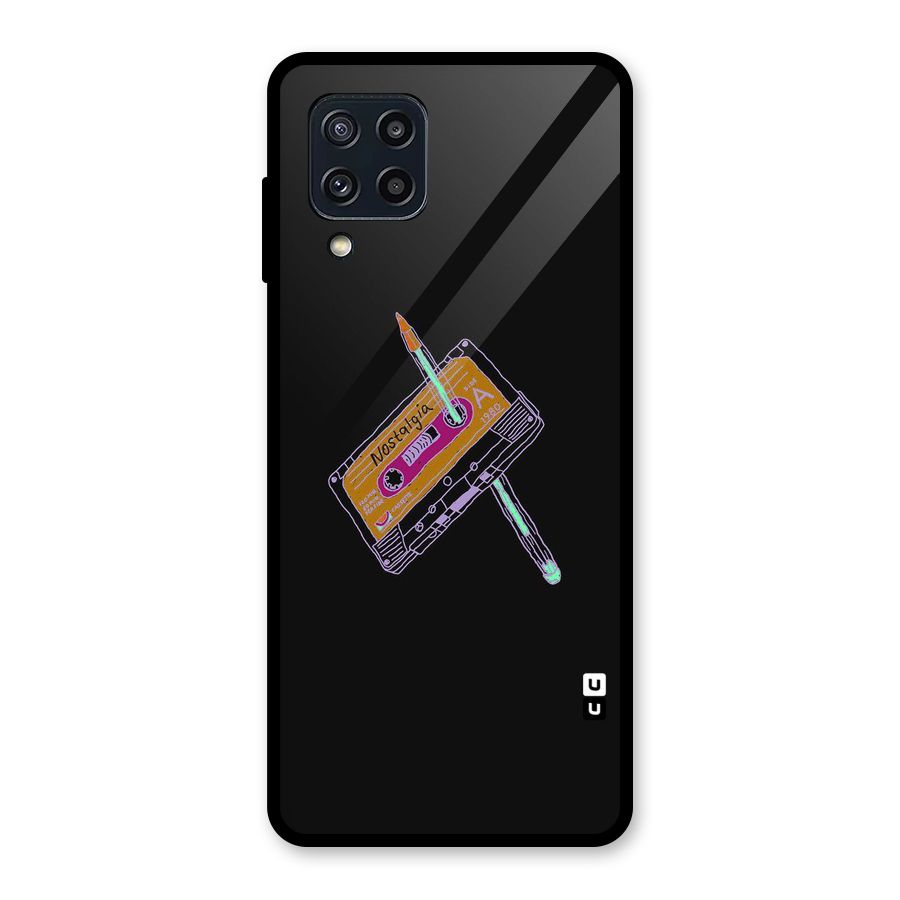 Casette Nostalgia Glass Back Case for Galaxy M32