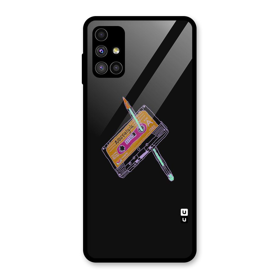 Casette Nostalgia Glass Back Case for Galaxy M51