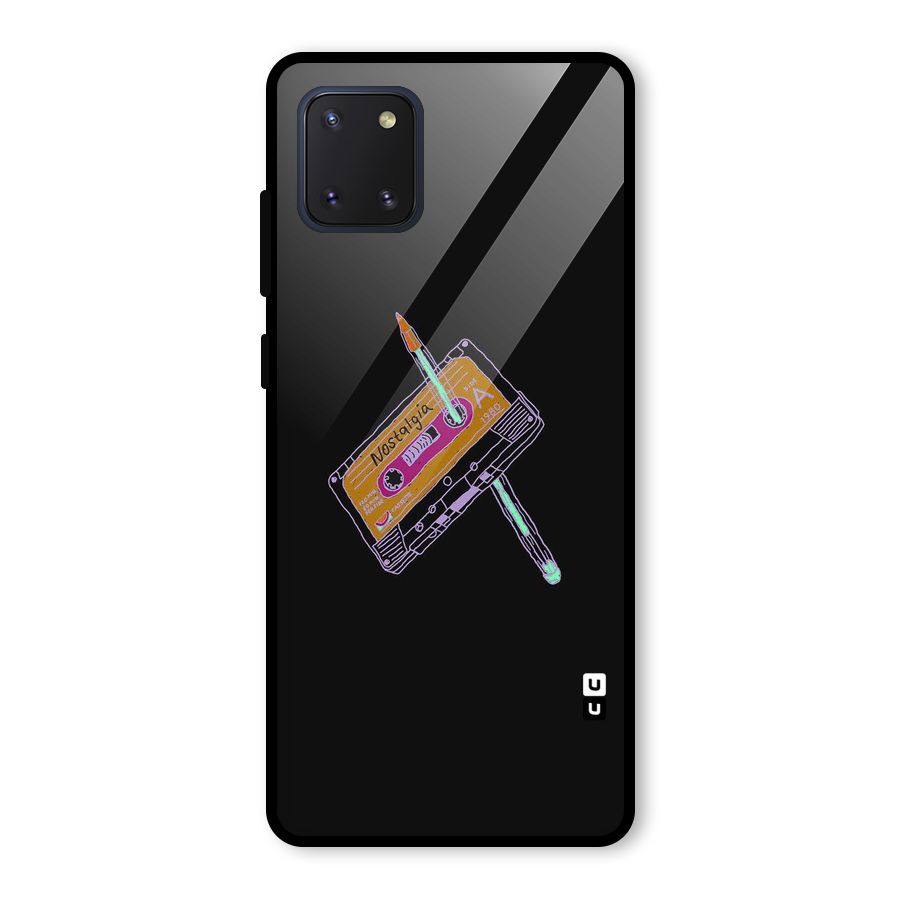 Casette Nostalgia Glass Back Case for Galaxy Note 10 Lite