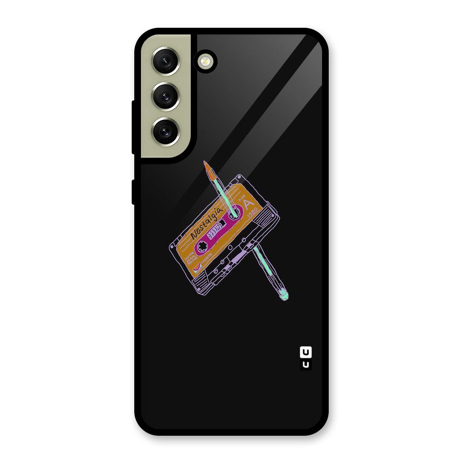 Casette Nostalgia Glass Back Case for Galaxy S21 FE 5G