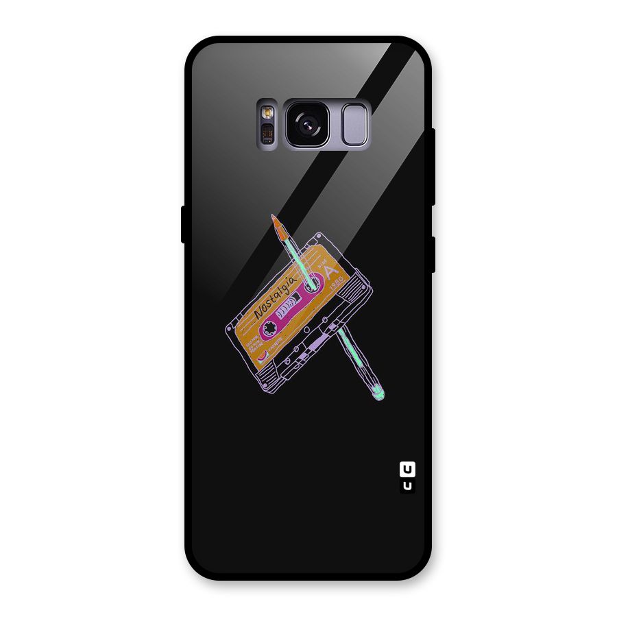 Casette Nostalgia Glass Back Case for Galaxy S8