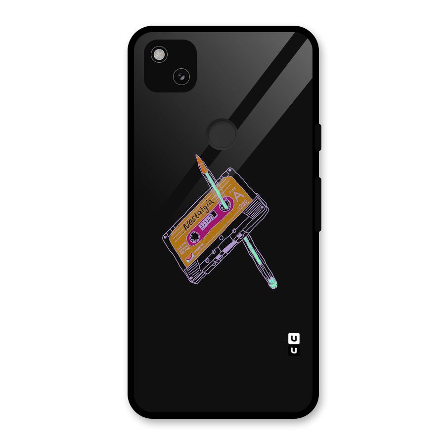 Casette Nostalgia Glass Back Case for Google Pixel 4a
