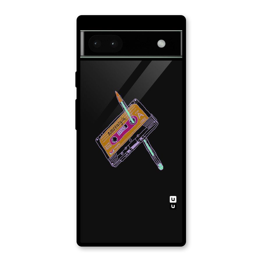 Casette Nostalgia Glass Back Case for Google Pixel 6a