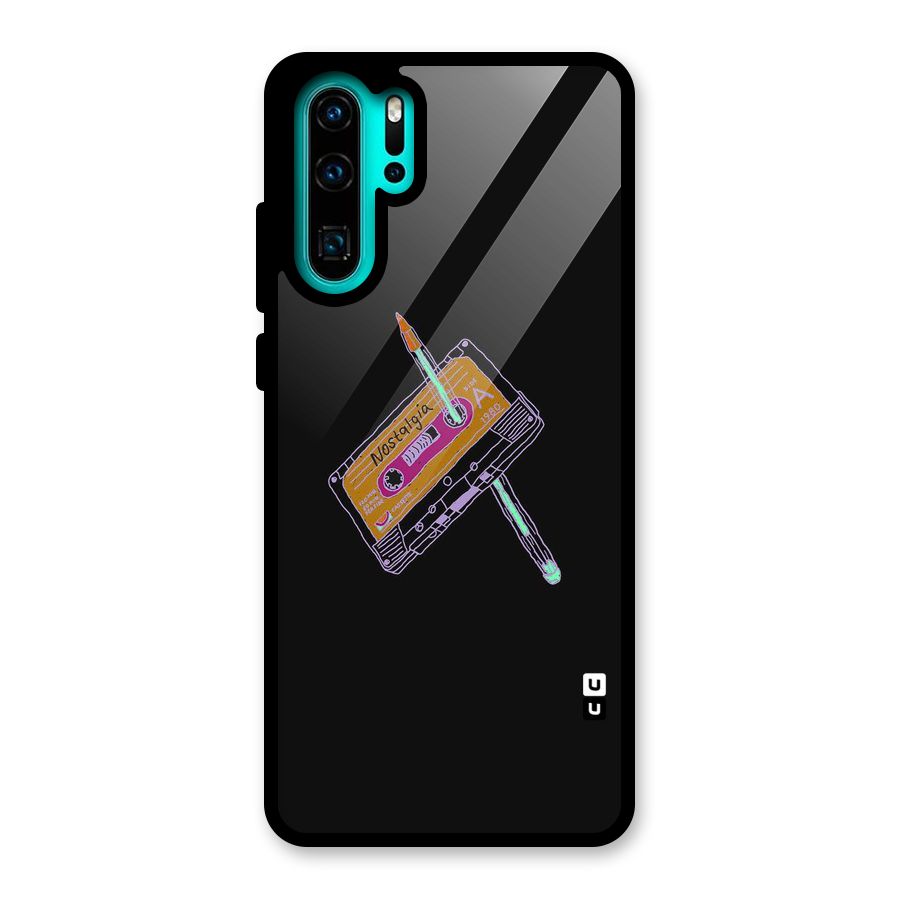 Casette Nostalgia Glass Back Case for Huawei P30 Pro