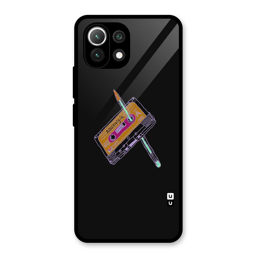 Casette Nostalgia Glass Back Case for Mi 11 Lite