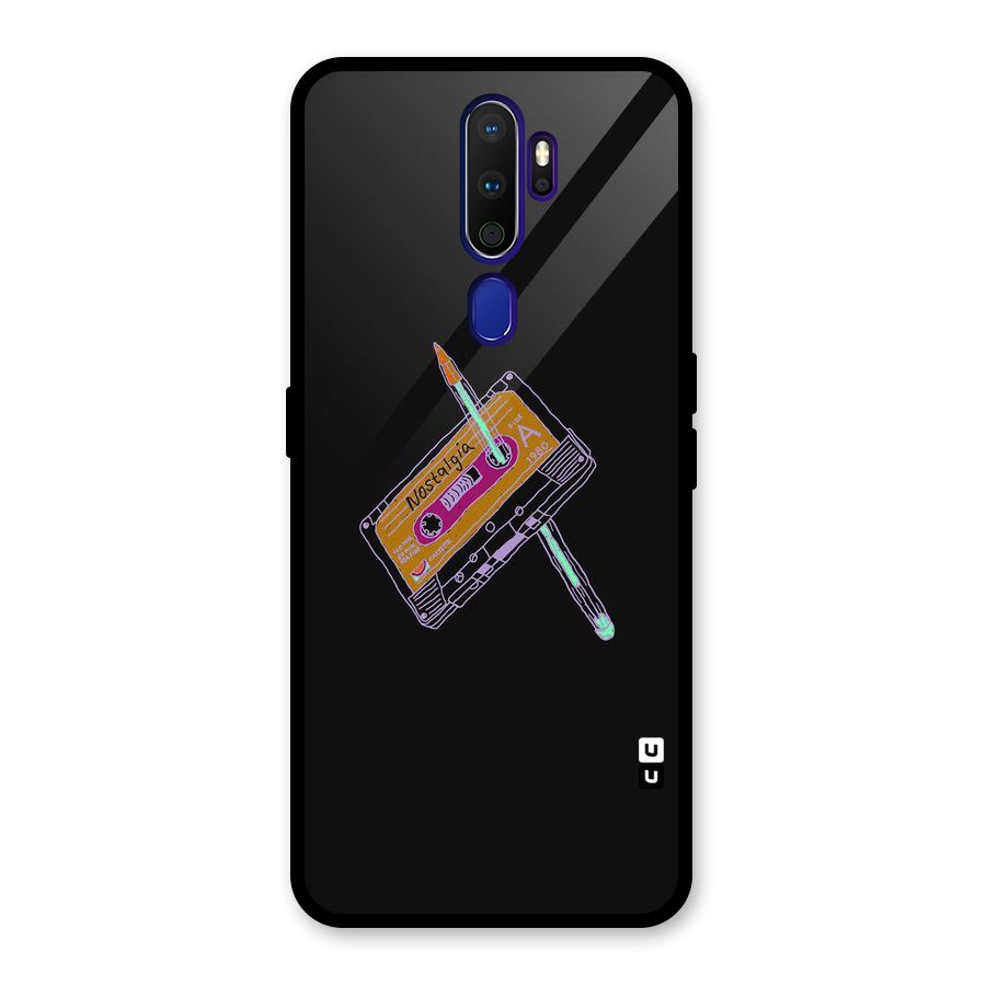 Casette Nostalgia Glass Back Case for Oppo A9 (2020)